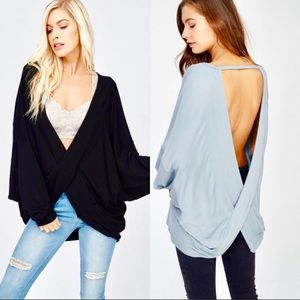 CLEARANCE!!  Open Back Pullover Top PRICE FIRM